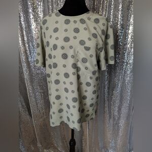 Jones New York Polyester Vintage Style Short Sleeve Blouse Women's 6
